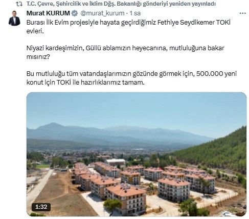 500 Bin Sosyal Konut Projesi için TOKİ ile hazırlıklar tamamlandı