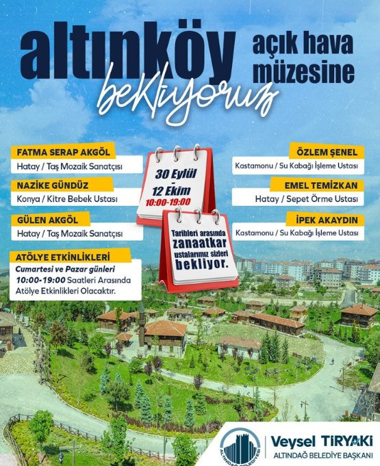 Altındağ Belediyesi, Altınköy Açık Hava Müzesi'nde geleneksel meslek ustalarını konuk edecek
