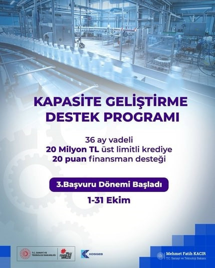 Bakan Kacır, Kapasite Geliştirme Destek Programı başvurularının başladığını duyurdu