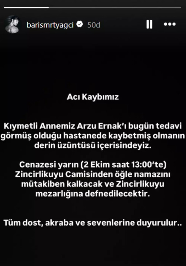 Barış Murat Yağcı'nın acı günü! Annesi hayatını kaybetti