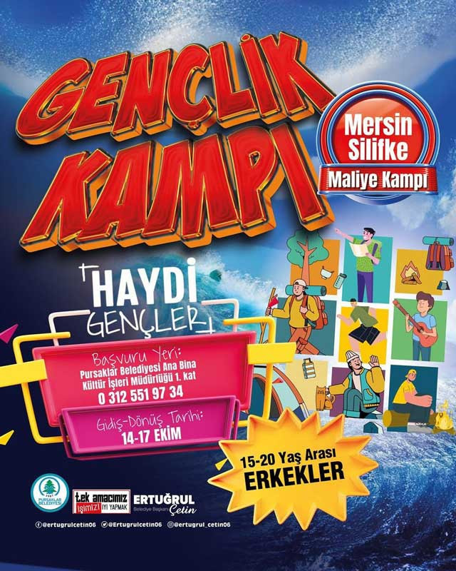 Pursaklar Belediyesi, 15-20 yaş arası gençleri Gençlik Kampı'na gönderecek!