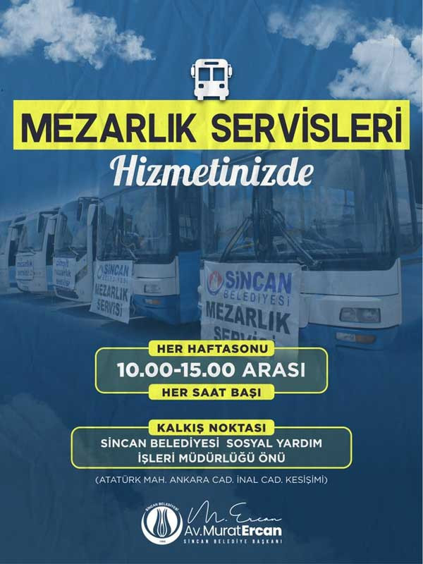 Sincan Belediyesi, mezarlık ziyaretleri için ücretsiz servisleri arttırdı