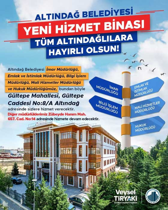 Altındağ Belediyesi'nin yeni hizmet binası açıldı!