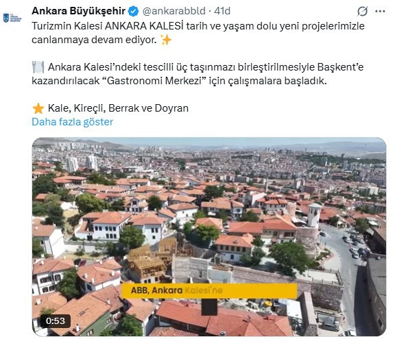 Ankara Kalesi için yeni adım: Gastronomi Merkezi kurulacak!