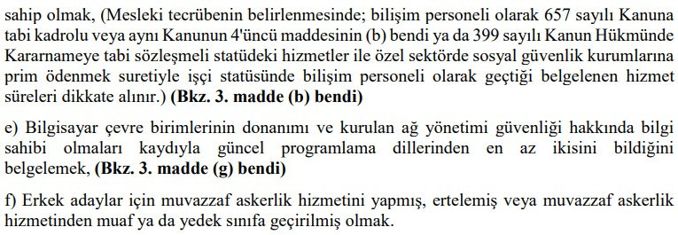 Dışişleri Bakanlığı Ankara'da 22 sözleşmeli bilişim personel alacak! - Resim : 2