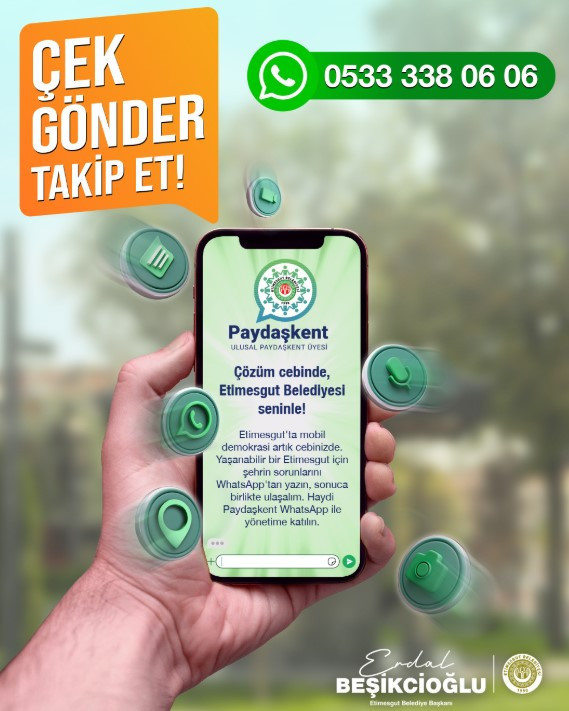 Etimesgut Belediyesi'nden yeni hizmet: Paydaşkent WhatsApp hattı!