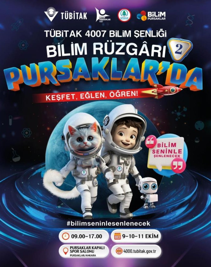 Bilim Pursaklar'da TÜBİTAK 4007 Bilim Şenliği için geri sayım başladı