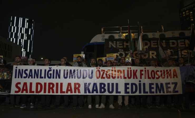 Ankara'da ABD Büyükelçiliği önünde İsrail protestoları devam ediyor