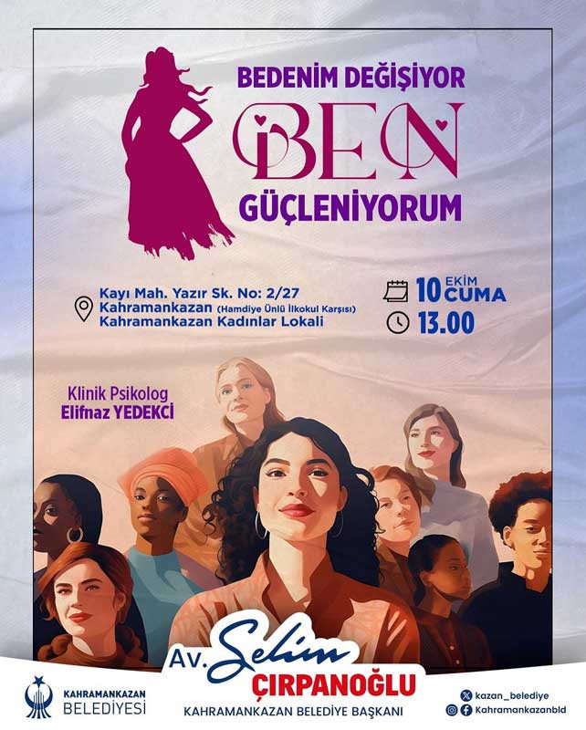 Kahramankazan Belediyesi'nden kadınlara özel seminer daveti!