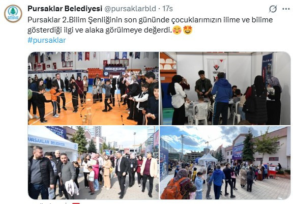 Pursaklar Belediyesinin bilim şenliği yoğun katılımla final yaptı