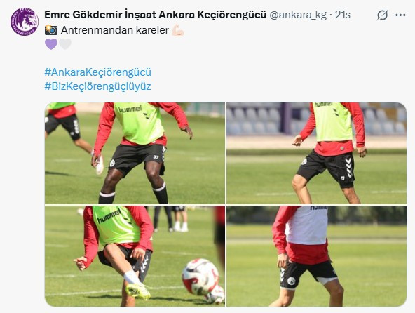 Keçiörengücü, Özbelsan Sivasspor maçının hazırlıklarını sürdürüyor