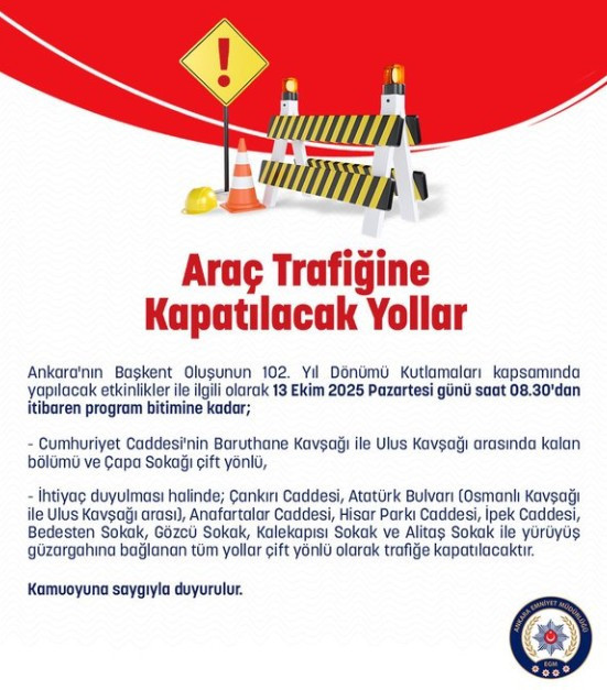 Araç sahipleri: 13 Ekim Pazartesi araç trafiğine kapalı yollar açıklandı!