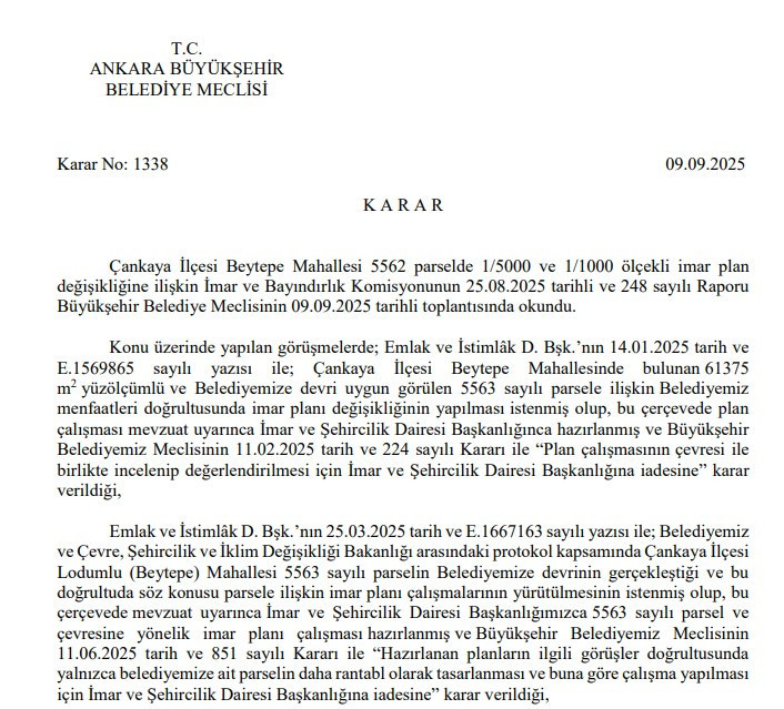 ABB duyurdu: Çankaya, Sincan, Etimesgut ve Yenimahalle'de imar planı değişiklikleri askıya çıktı