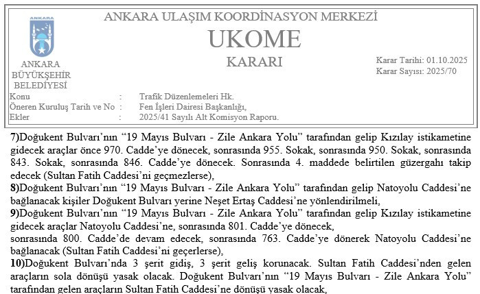 Mamak metrosu çalışması nedeniyle bazı caddeler trafiğe kapatıldı, EGO güzergah değişikliği yaptı - Resim : 2
