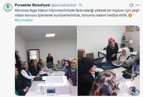 Pursaklar Belediyesi'nden kursiyerlere özel Yeşil Vatan etkinliği!