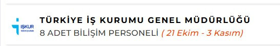 İŞKUR, Ankara'da sözleşmeli personel alımı yapacak!