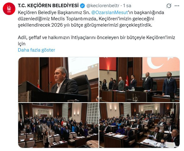 Keçiören Belediyesi Meclis toplantısında 2026 yılı bütçesi görüşüldü! - Resim : 3
