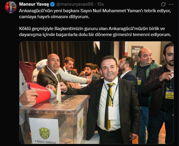 Başkan Yaman hedefi yüksek tuttu, Mansur Yavaş hemen kutladı!