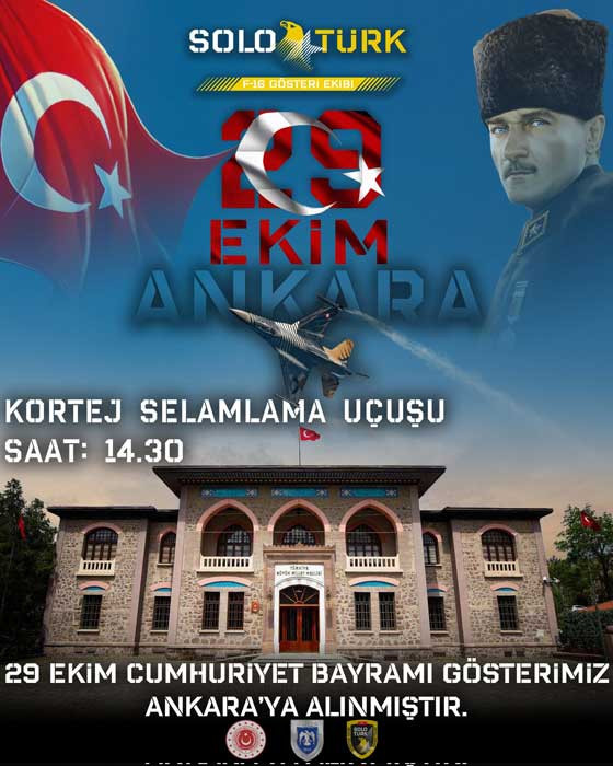 SOLOTÜRK'ten 29 Ekim açıklaması: Ankara'da gösteri uçuşu düzenleyecekler!