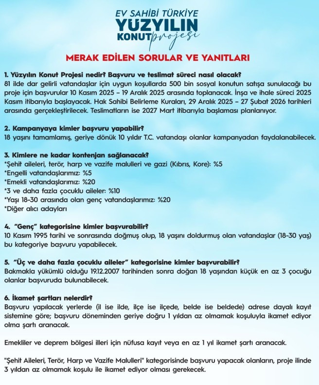Bakan Kurum, 500 bin sosyal konut projesinde merak edilenleri açıkladı