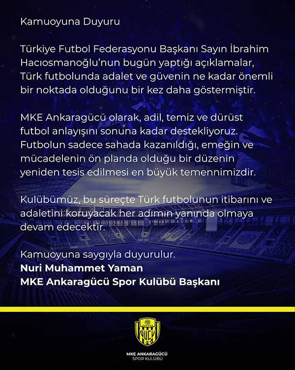 Gençlerbirliği, Keçiörengücü ve Ankaragücü’nden hakemlerin bahis skandalı hakkında açıklama - Resim : 3