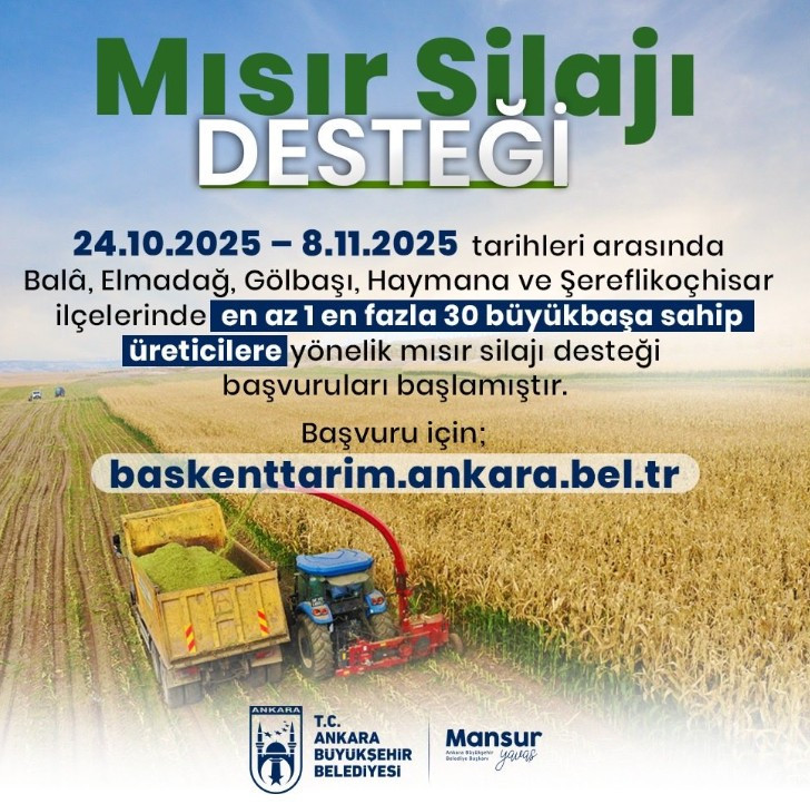 Ankara Büyükşehir Belediyesi'nden üreticilere destek