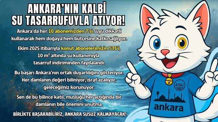 ASKİ Ankara'da 10 m3 altında su tüketen abonelerin oranını açıkladı