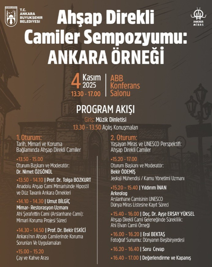 ABB, 'Ahşap Direkli Camiler Sempozyumu' düzenleyecek