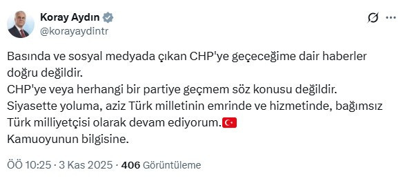 Kulis haberi: Bağımsız Milletvekili Koray Aydın CHP'ye mi katılacak? - Resim : 2
