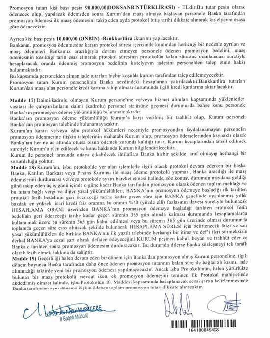 Ankara İl Sağlık Müdürlüğü ile Ziraat Bankası arasında maaş promosyonu anlaşması