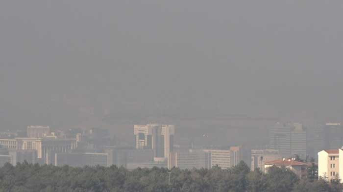 Ankara'da hava kirliliği pek çok noktada etkili oldu