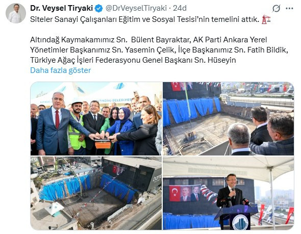 Altındağ Belediyesi Siteler Sanayi Çalışanları Eğitim ve Sosyal Tesisi’nin temelini attı!