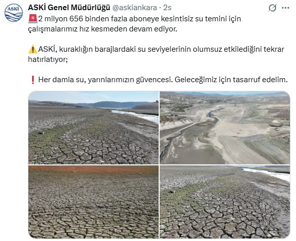 ASKİ'den Ankaralılara uyarı: Kuraklık Ankara'yı vurdu, barajlarda ölü hacimden su alınıyor!