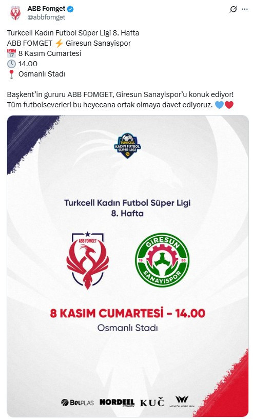 ABB FOMGET, sahasında Giresun Sanayispor'u konuk edecek