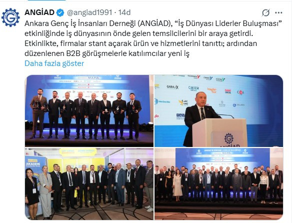 ASO Başkanı Ardıç, ANGİAD İş Dünyası Liderler Buluşması etkinliğine katıldı