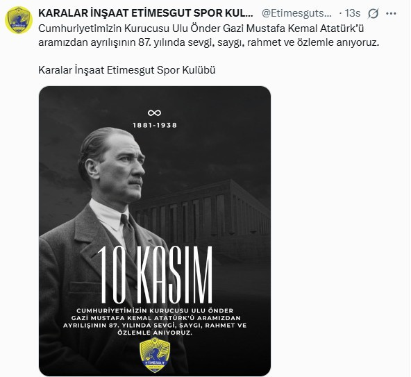 Ankara’yı temsil eden takımlar vefatının 87. yılında ulu önder Atatürk'ü andı... - Resim : 4