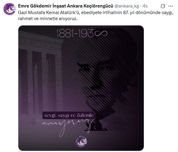 Ankara’yı temsil eden takımlar vefatının 87. yılında ulu önder Atatürk'ü andı... - Resim : 3