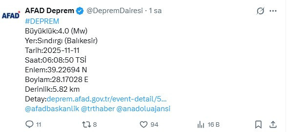 Balıkesir yeni depremlerle sarsılmaya devam ediyor