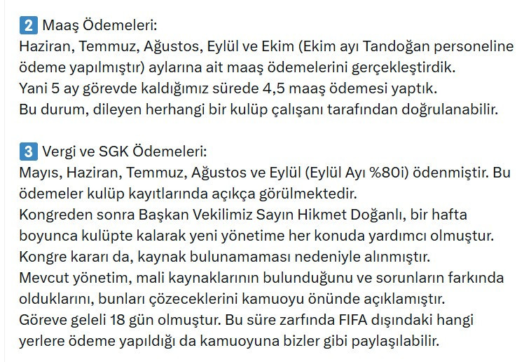 Gazi Ercüment Tekin'den transfer yasağı ve maaş ödemeleri açıklaması - Resim : 2