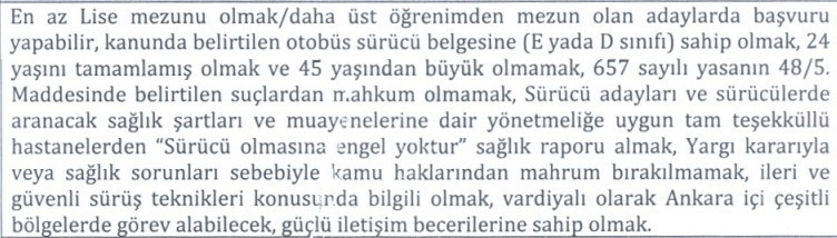 BUGSAŞ en az lise mezunu geçici 200 şoför alımı yapacak!