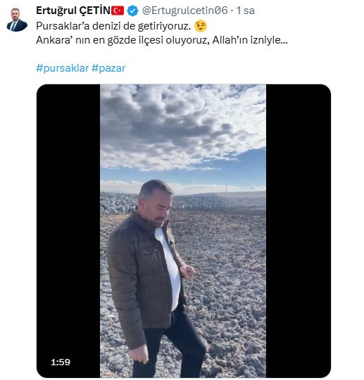 Pursaklar Belediye Başkanı Ertuğrul Çetin duyurdu: Ankara'ya deniz geliyor!