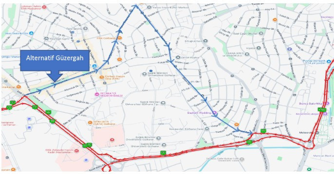 EGO bazı hatlarda zorunlu güzergah değişikliği yapıldığını duyurdu