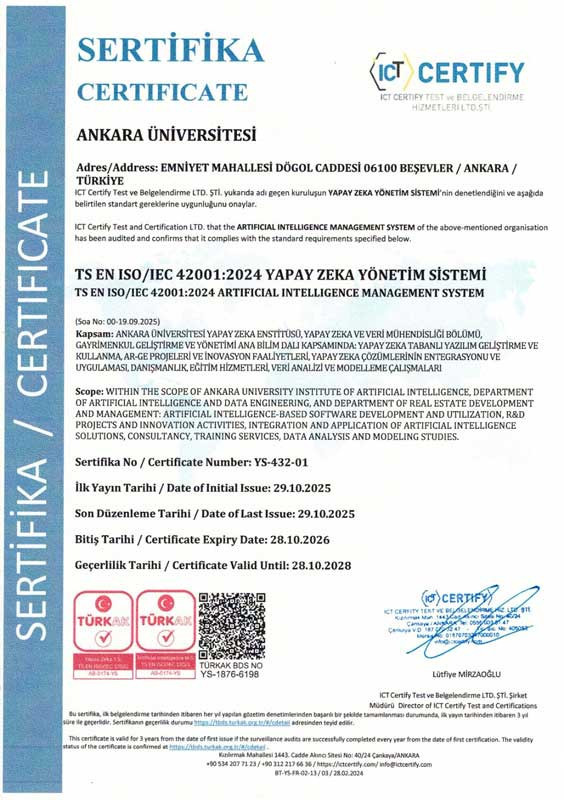 Ankara Üniversitesi'nden dünyada bir ilk: ISO/IEC 42001 belgesini alan ilk üniversite oldu - Resim : 2