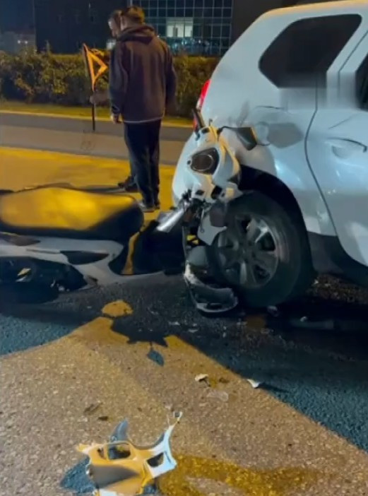 Sincan'da trafik kazasında motosiklet sürücüsü yaralandı