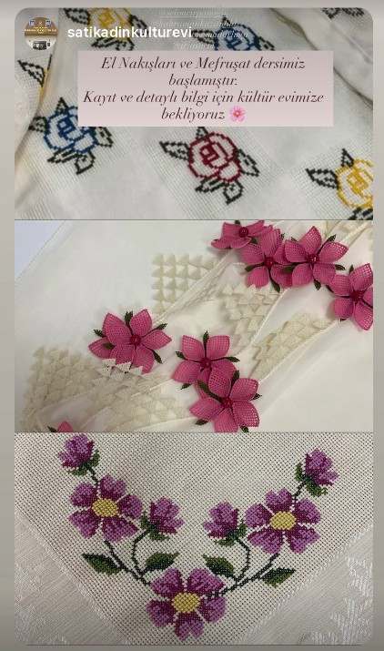 Kahramakazan Belediyesi'nin el nakışları ve mefruşat kursu başladı!