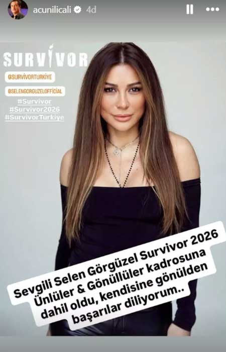 Survivor 2026 kadrosuna katılan son isim Selen Görgüzel oldu