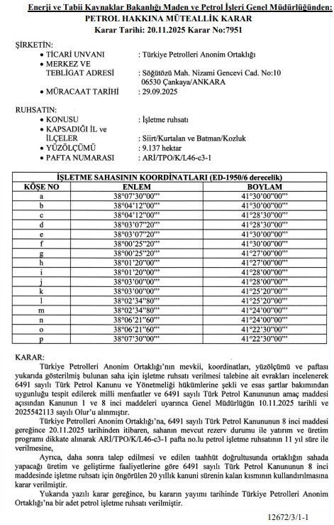 TPAO Batman, Mardin, Şırnak ve Siirt'te petrol arayacak! - Resim : 2