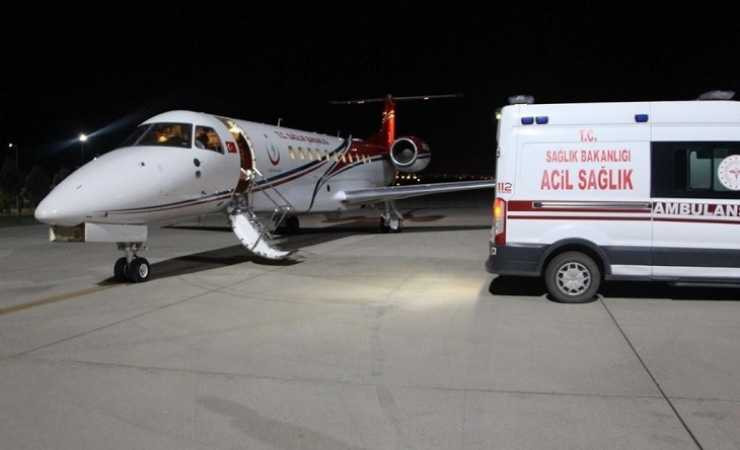11 yaşındaki kalp hastası çocuk ambulans uçakla Van'dan Ankara'ya getirildi