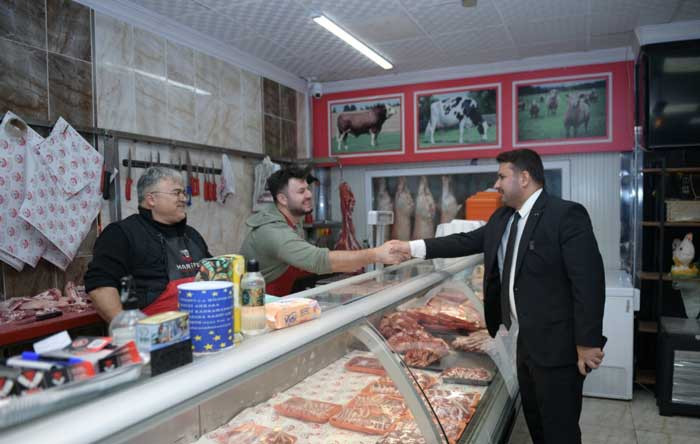 Kahramankazan Belediye Başkanı Çırpanoğlu esnaf ziyaretinde bulundu