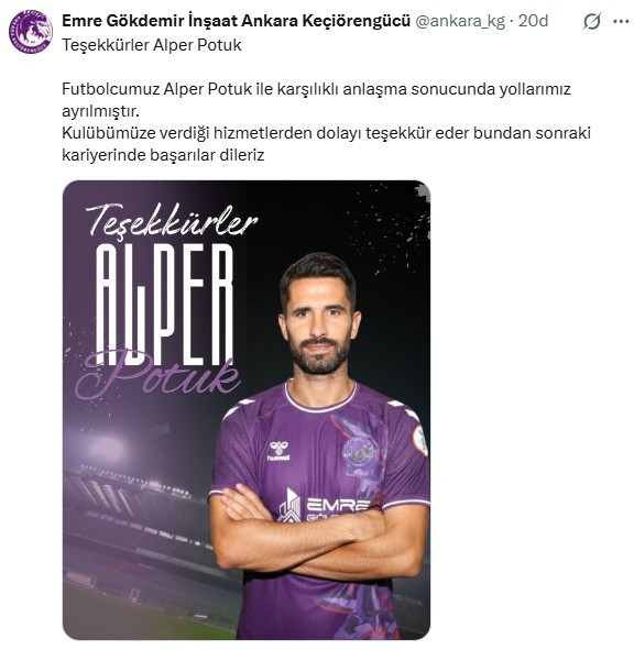 Emre Gökdemir İnşaat Ankara Keçiörengücü duyurdu: Alper Potuk ile yollar ayrıldı!